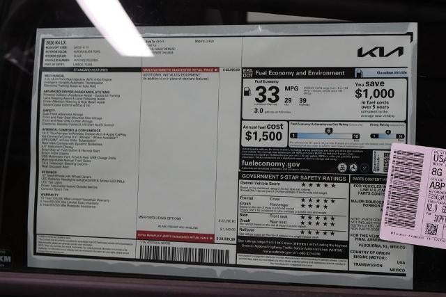 2026 Kia K4 LX