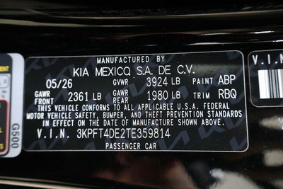 2026 Kia K4 LXS