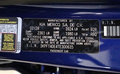 2026 Kia K4 LXS