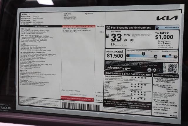 2026 Kia K4 LX