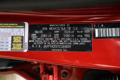 2026 Kia K4 LXS