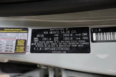 2026 Kia K4 EX