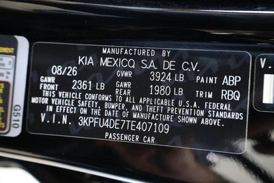 2026 Kia K4 EX