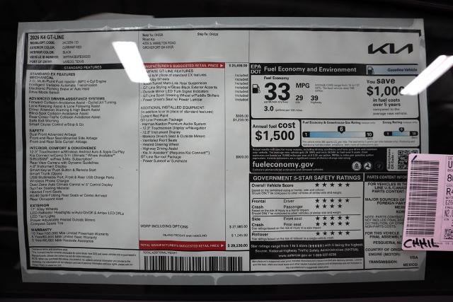 2026 Kia K4 GT-Line