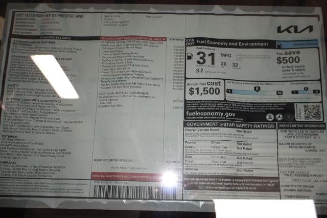 2027 Kia Telluride Hybrid SX-Prestige