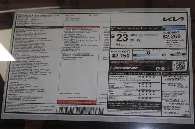 2026 Kia Sorento X-Line SX Prestige