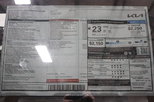 2026 Kia Sorento X-Line SX Prestige