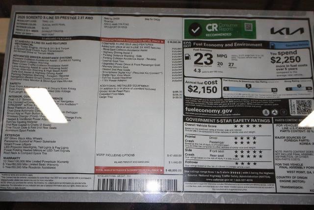 2026 Kia Sorento X-Line SX Prestige