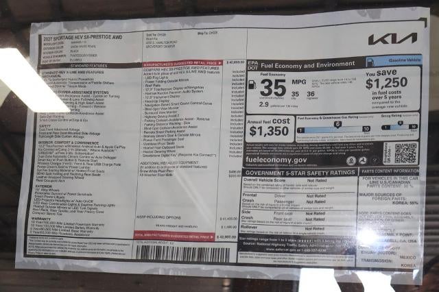 2027 Kia Sportage Hybrid SX-Prestige