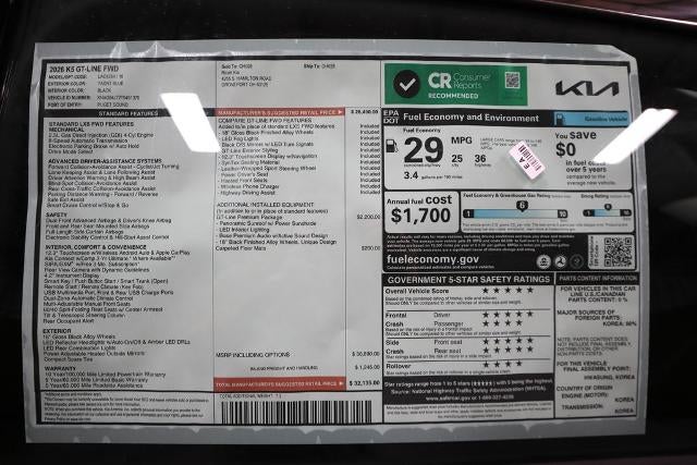 2026 Kia K5 GT-Line