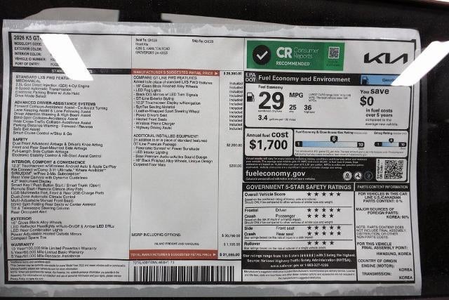 2026 Kia K5 GT-Line