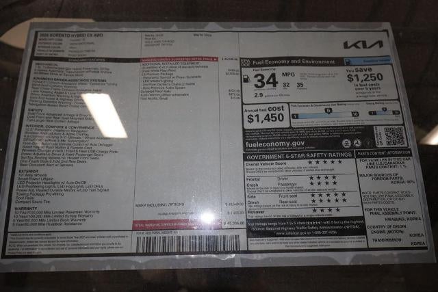 2026 Kia Sorento Hybrid EX