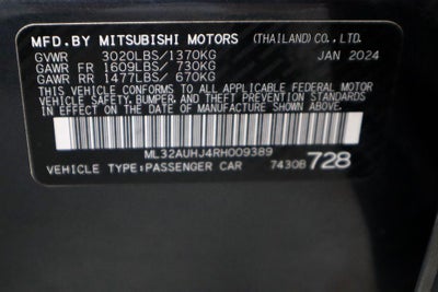 2024 Mitsubishi Mirage ES