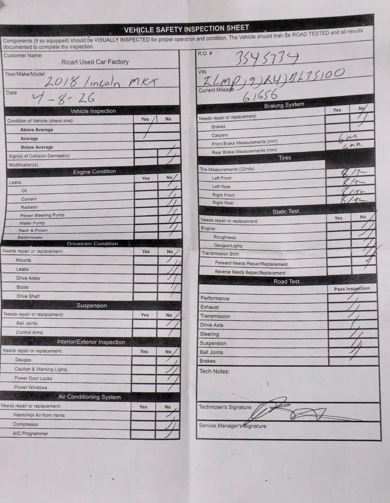 2018 Lincoln MKX Black Label AWD