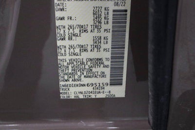 2022 Nissan Frontier PRO-4X