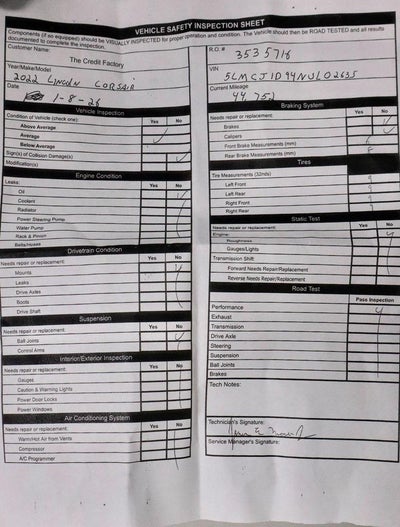 2022 Lincoln Corsair Standard