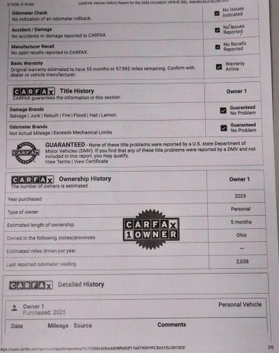 2025 Hyundai VENUE SEL